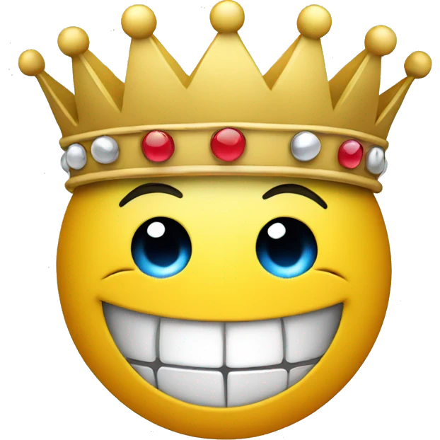 smiley with crown emoji