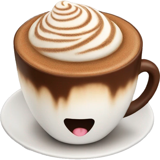 chocolate cappuccino  emoji