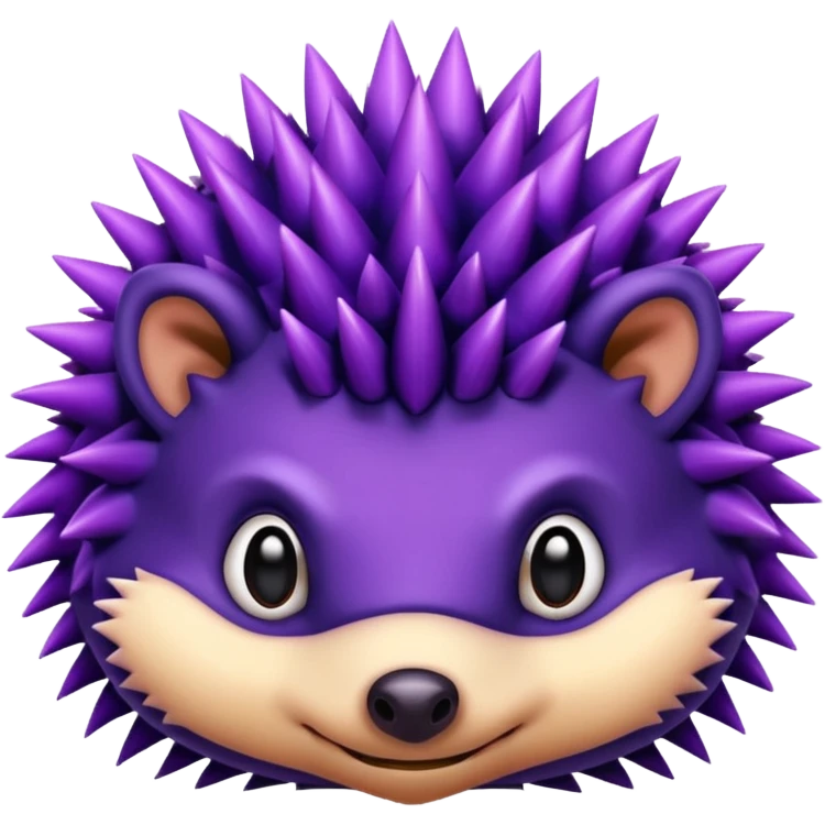 Freaky purple hedghog emoji