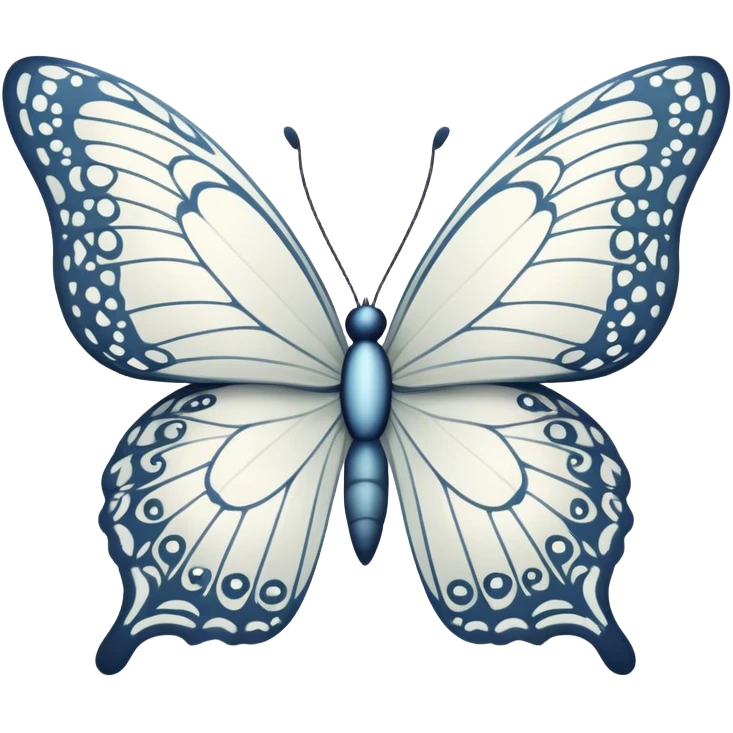 White butterfly  emoji