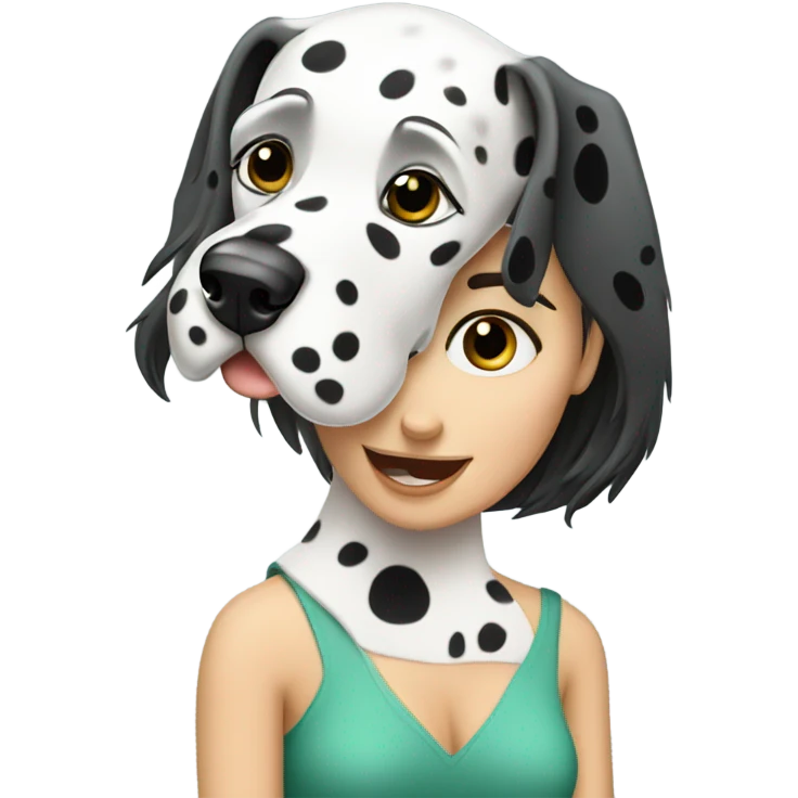 Dalmatian-with-cute-woman emoji