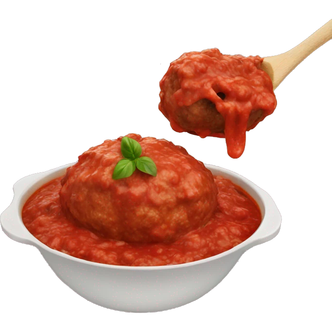 Meatball red meat sauce emoji