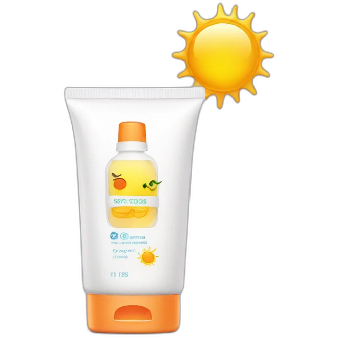 Sunscreen bottle emoji