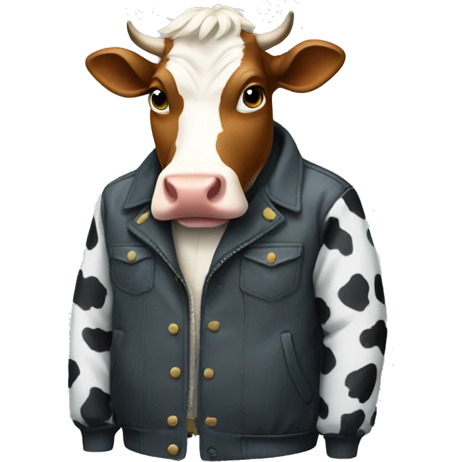 cow wearing jacket  emoji