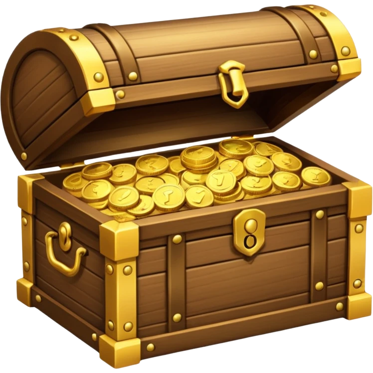 treasure box, coins. emoji