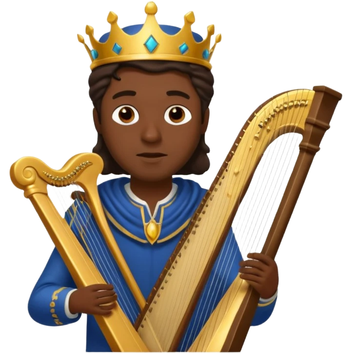 imagen del Rey David músico emoji