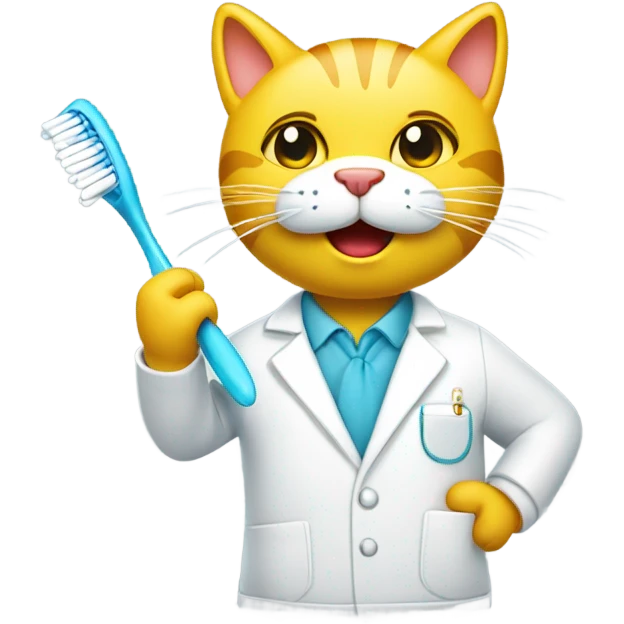 Dentist yellow cat  emoji