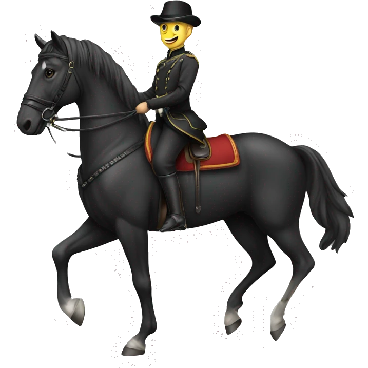 Schwarzer Dressur Sattel  emoji