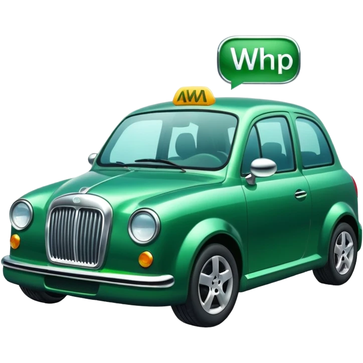 Coche verde de whatsapp emoji