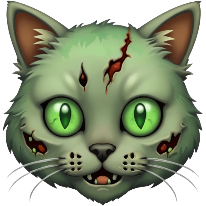 Zombie cat emoji