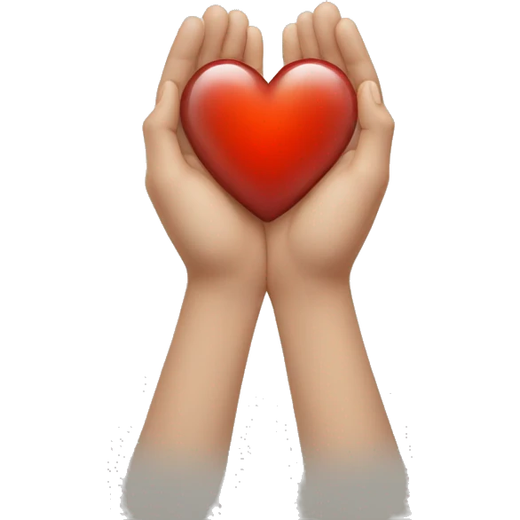 healing hands heart emoji