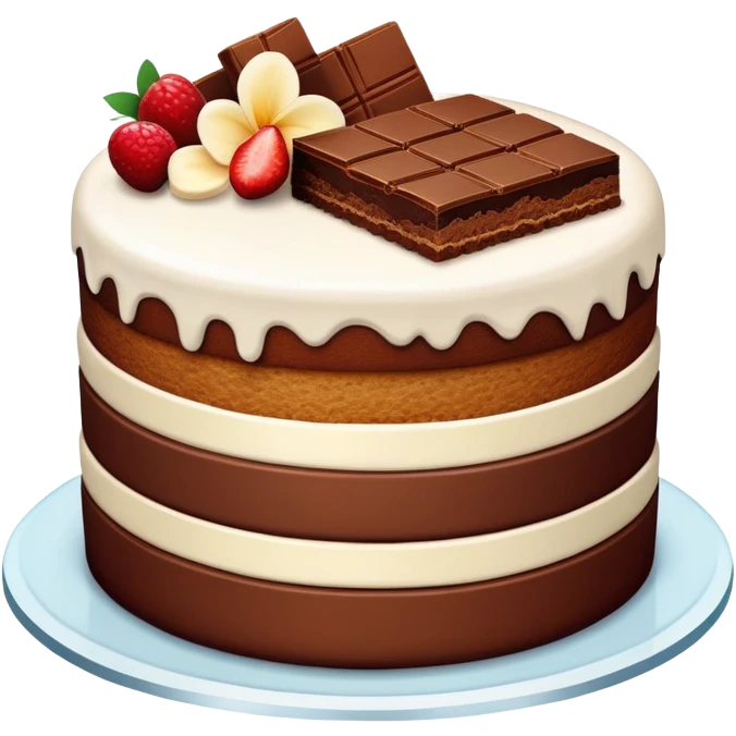 cake with a bite taken out of it, showing the inside layers emoji