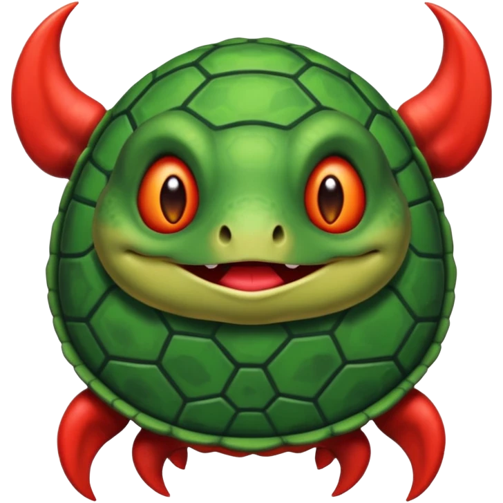 A devil in a turtle carapace emoji