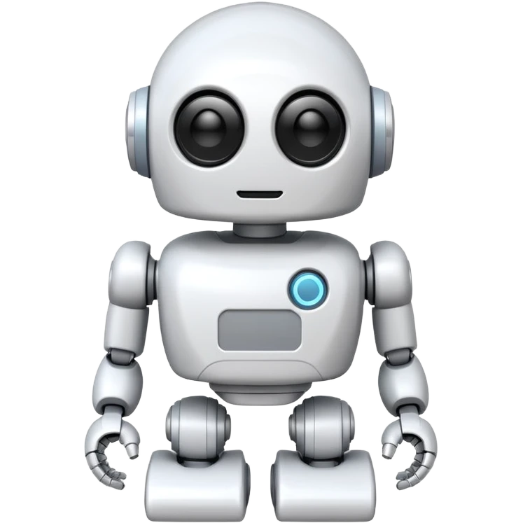 robot old cartoon simple toy white innocent round adorable emoji