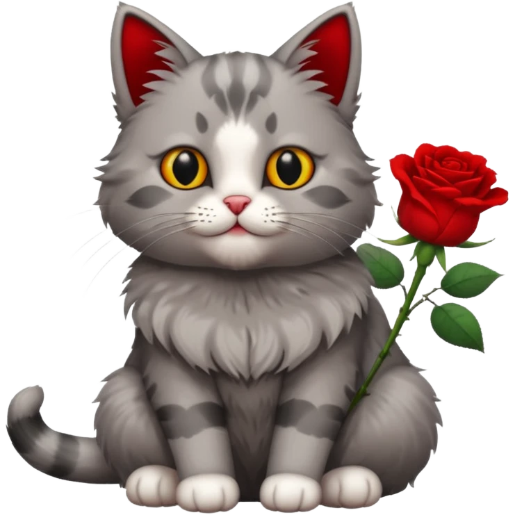 Cat and flower emoji