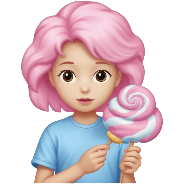 cotton candy holding kid emoji
