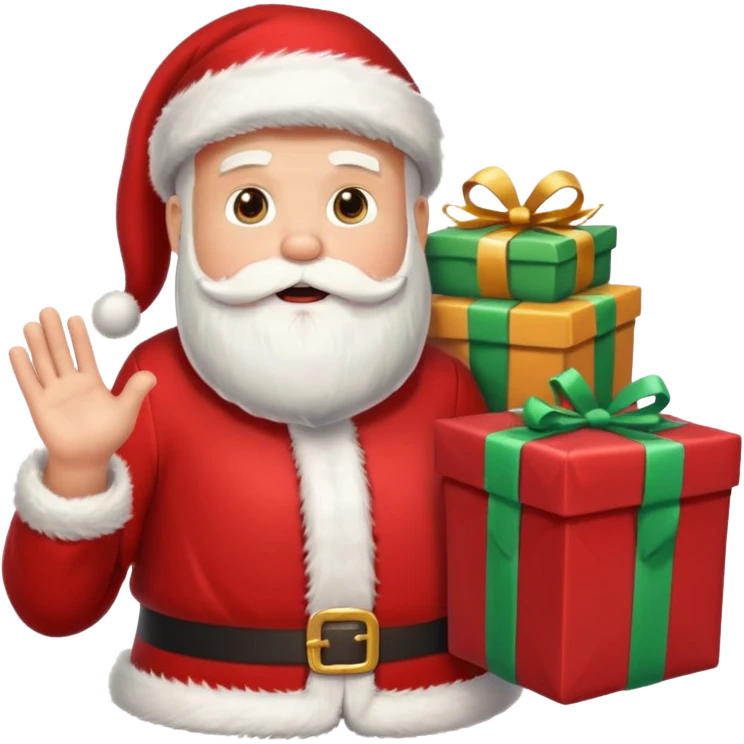 Santa delivering presents emoji