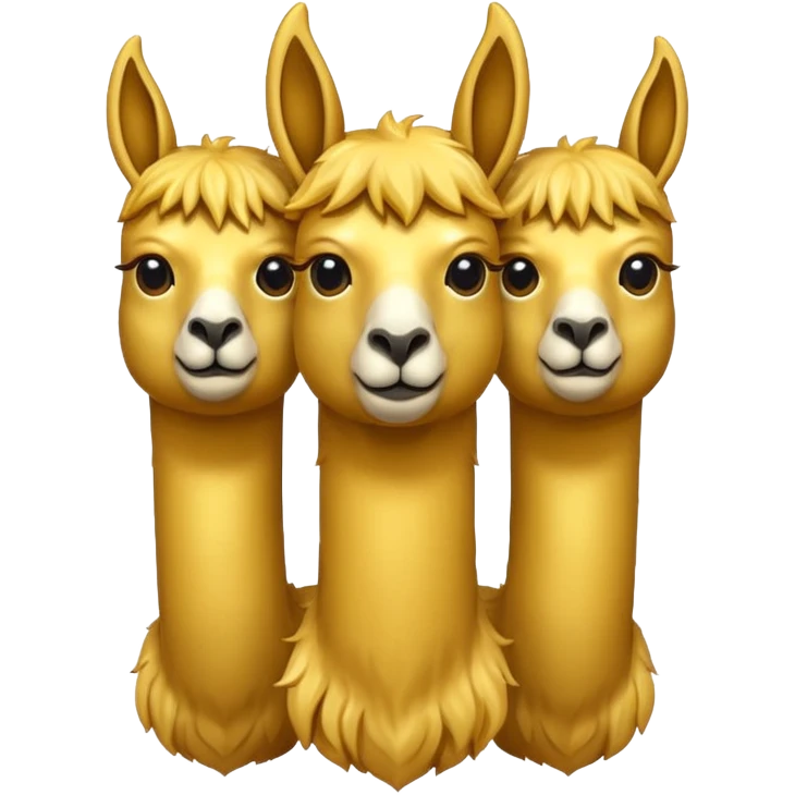 golden three headed llama emoji emoji