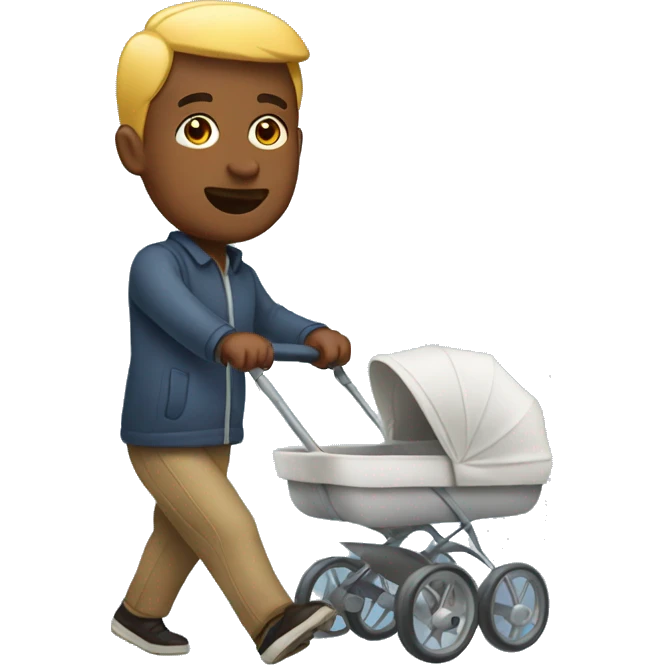 Man pushing stroller emoji