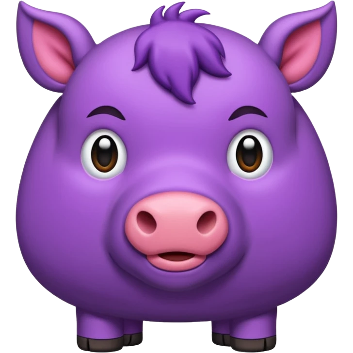 Quiero un toro de color violeta y esta enojado emoji