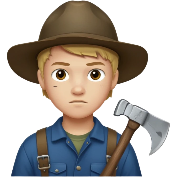 13 y/o Brian robeson at the beginning of Hatchet
determined, has hatchet, self-reliant, observant survivalist emoji