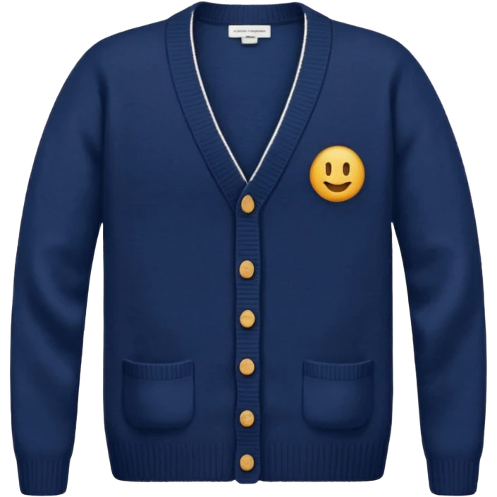 navy simple cardigan without emoji  emoji