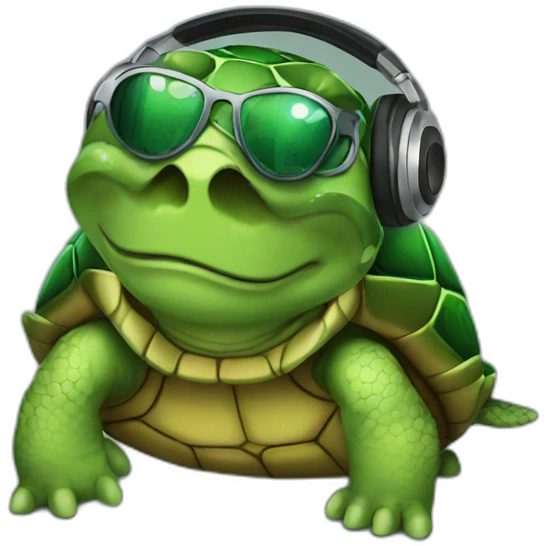 dj turtle emoji