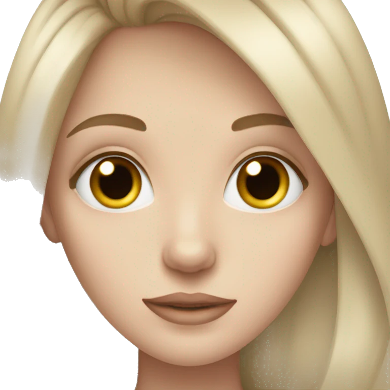 Pale girl lashes long brown hair  emoji