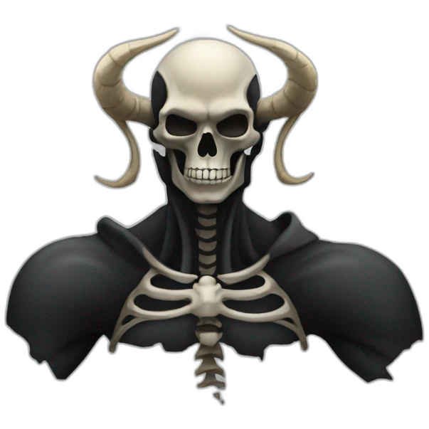 Black sweat whith skeleton capricorn emoji