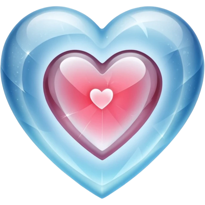 хрустальное матовое   сердце   emoji