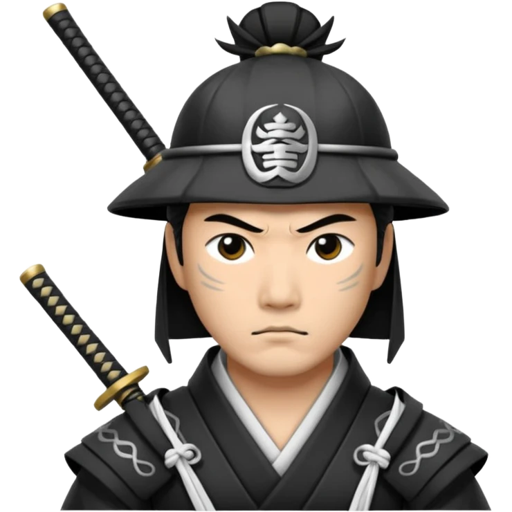 I want a black and white samurai. It is for an icon. emoji