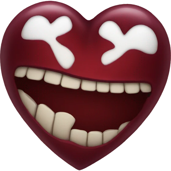 dark red heart that says /toxin emoji