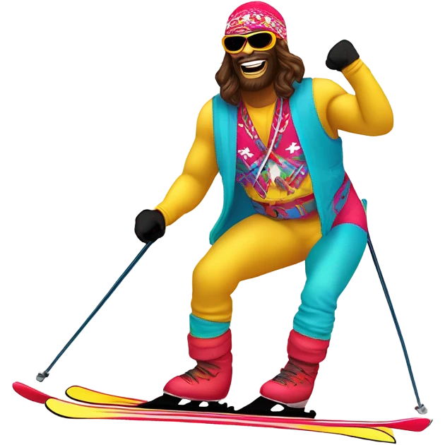 Macho man randy savage skiing emoji
