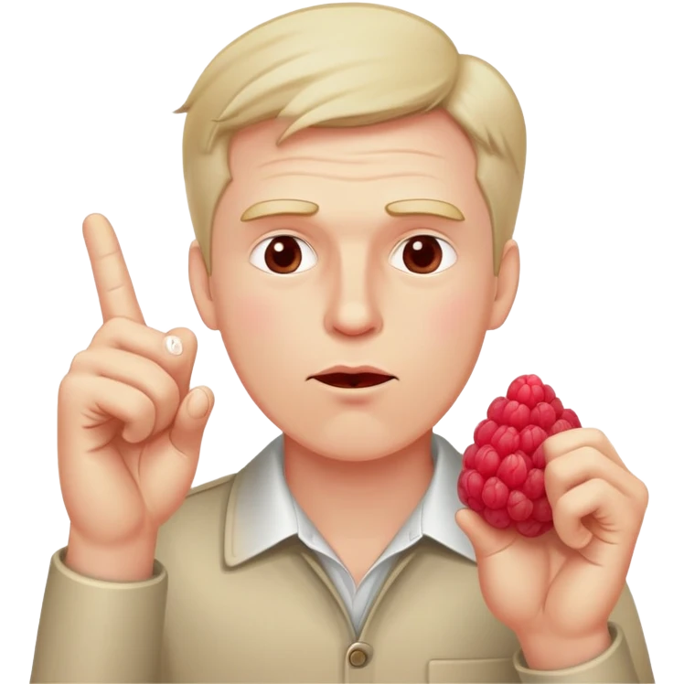 White man sticking two middle fingers blowing raspberries emoji