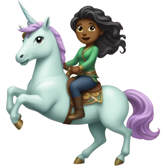 Jade on a unicorn emoji