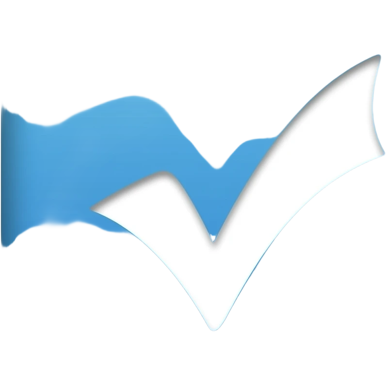 make an emoji thet ther is ablu sqwere and in this will be  a whait chekmark emoji