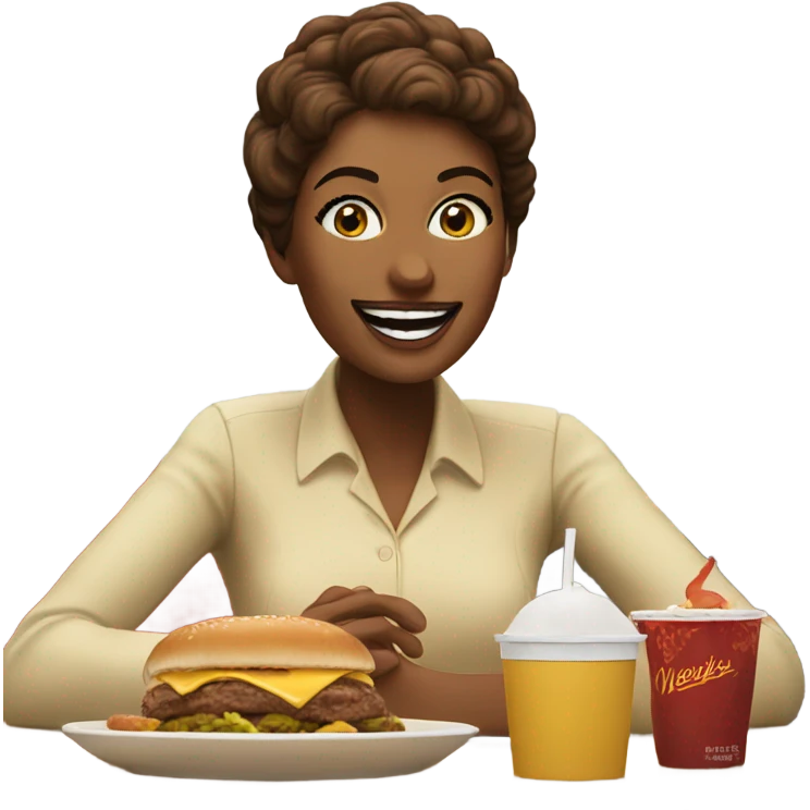 Lisa Barlow eating Wendy’s  emoji