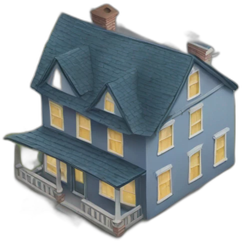 A house in the middle of the street emoji