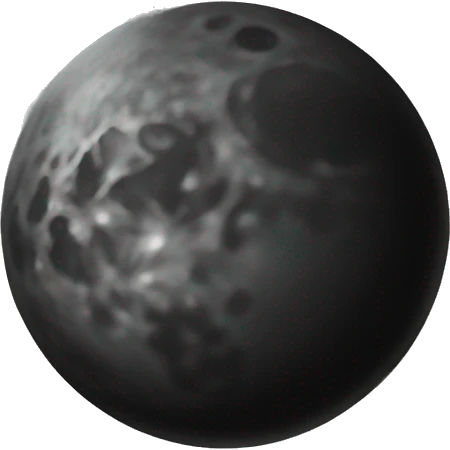 Moon black emoji
