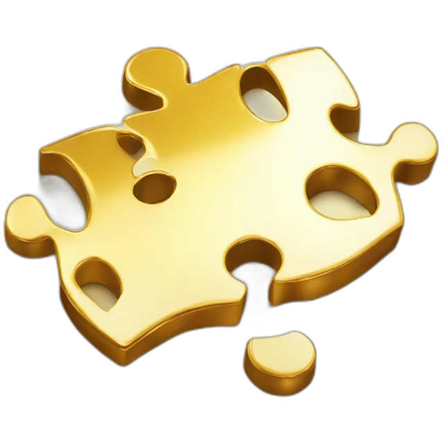 shiny golden puzzle piece emoji