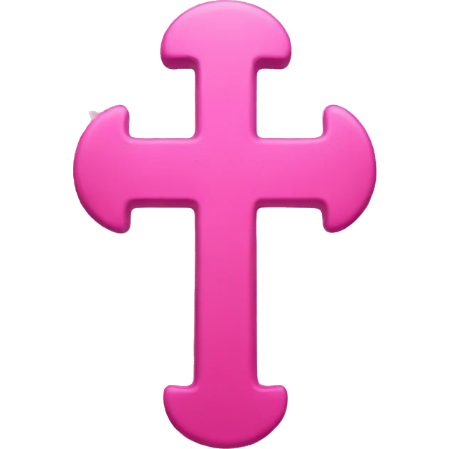 Pink cross emoji