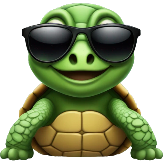 turtle with sunglasses emoji