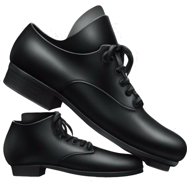 Tap dancing shoe all black emoji