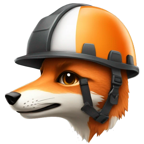 safety helmet fox emoji