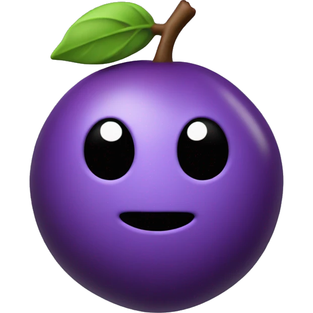 3D Plum  emoji