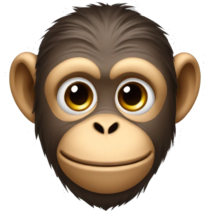 Create a monkey doing a kiss face  emoji