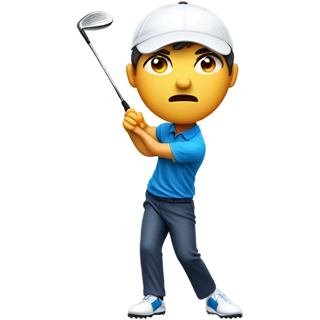 Mad Japanese golfer  emoji