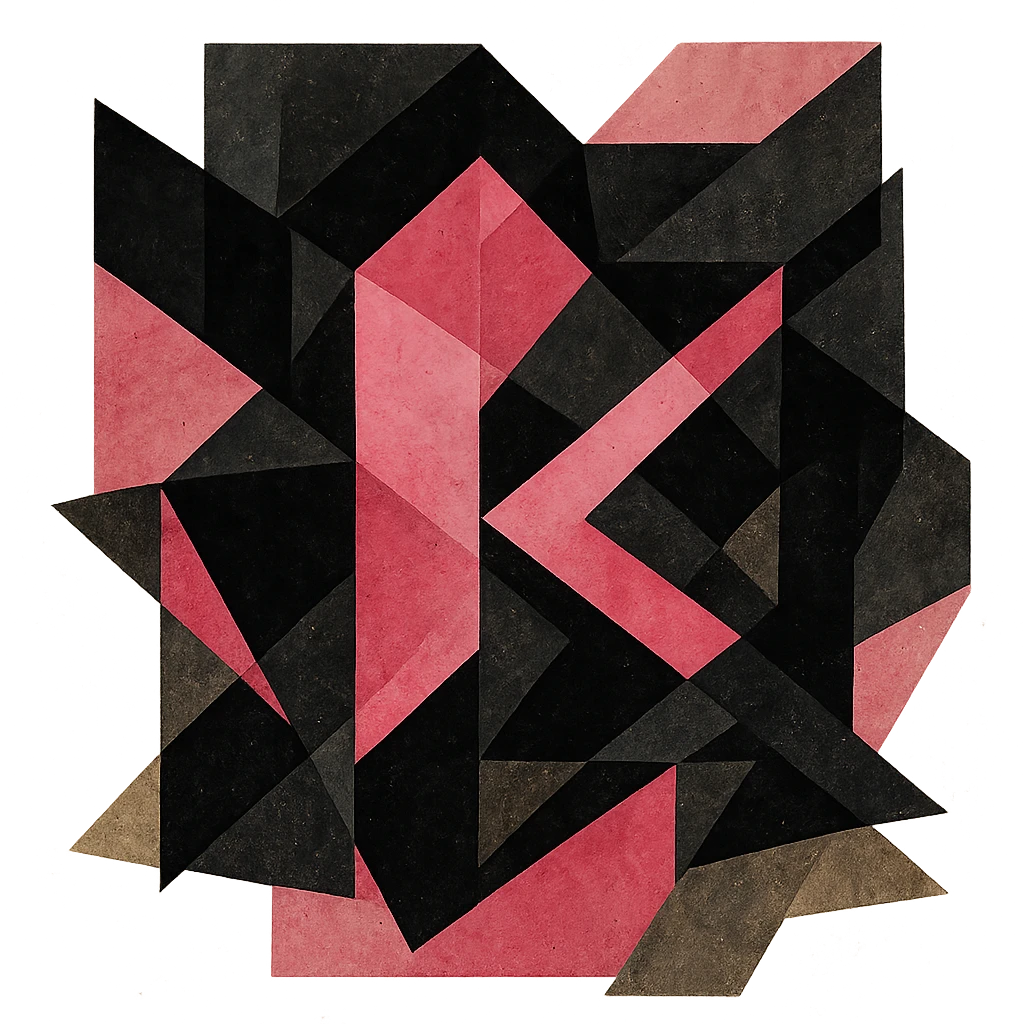 Blackpink inspired icon, pink and black, artistic and abstract emoji