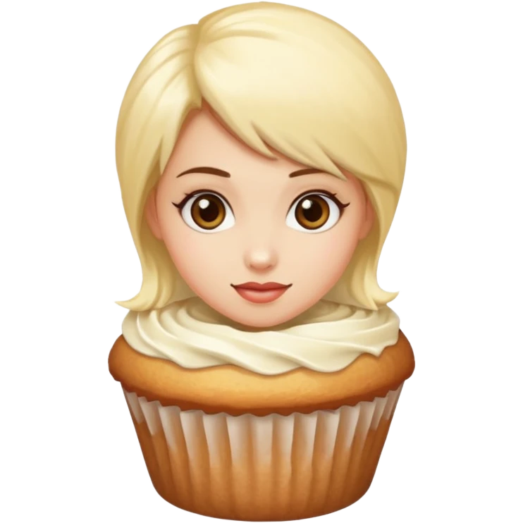 girl as vanilla muffin emoji