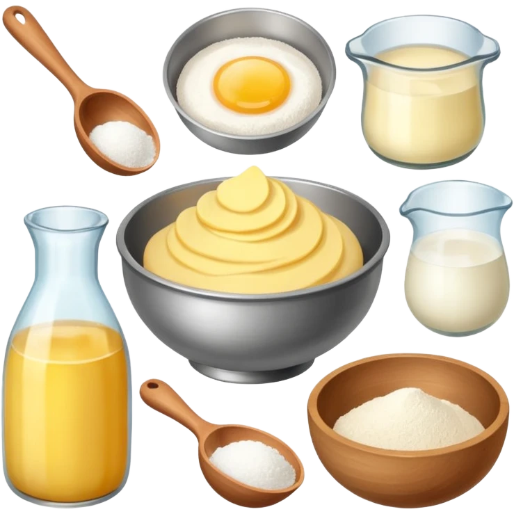 baking ingredients before preparation emoji
